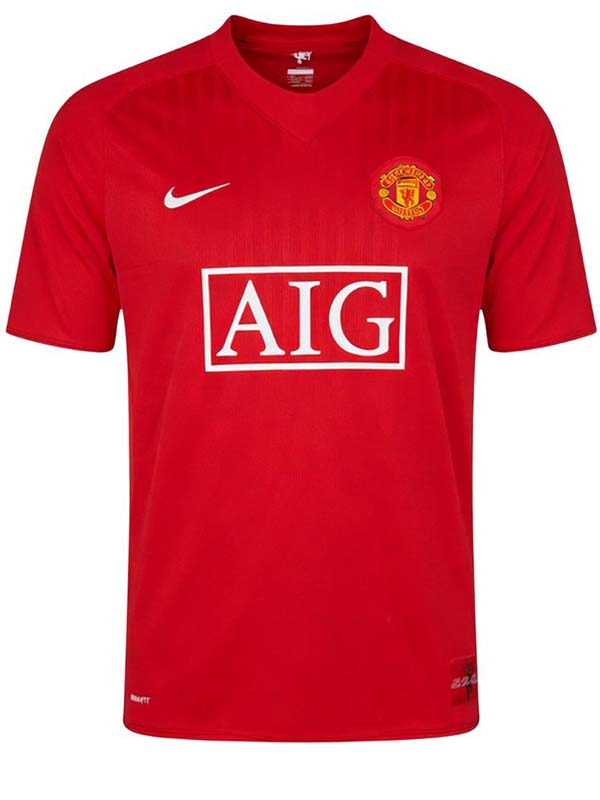 Manchester united home jersey mens retro shirt 2007-2008